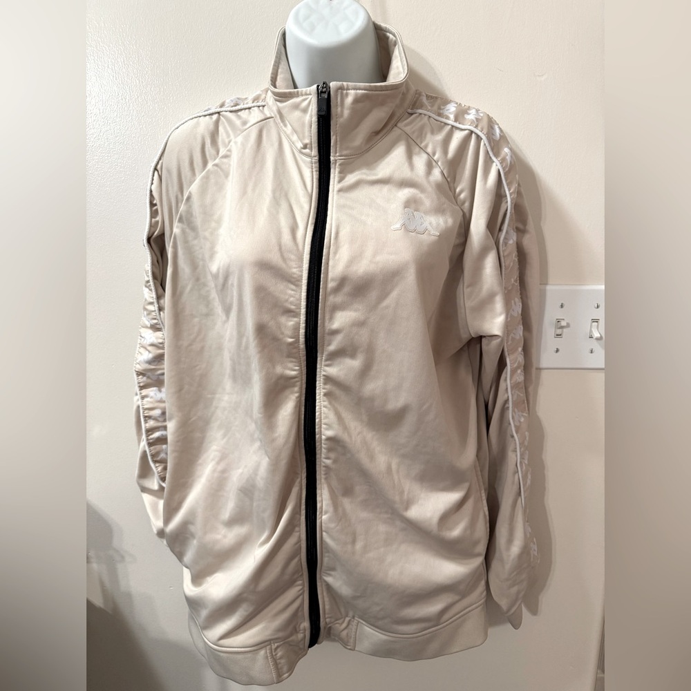 Kappa 222 Banda Anniston Slim White-Cream-White Track Jacket size XXL on tag